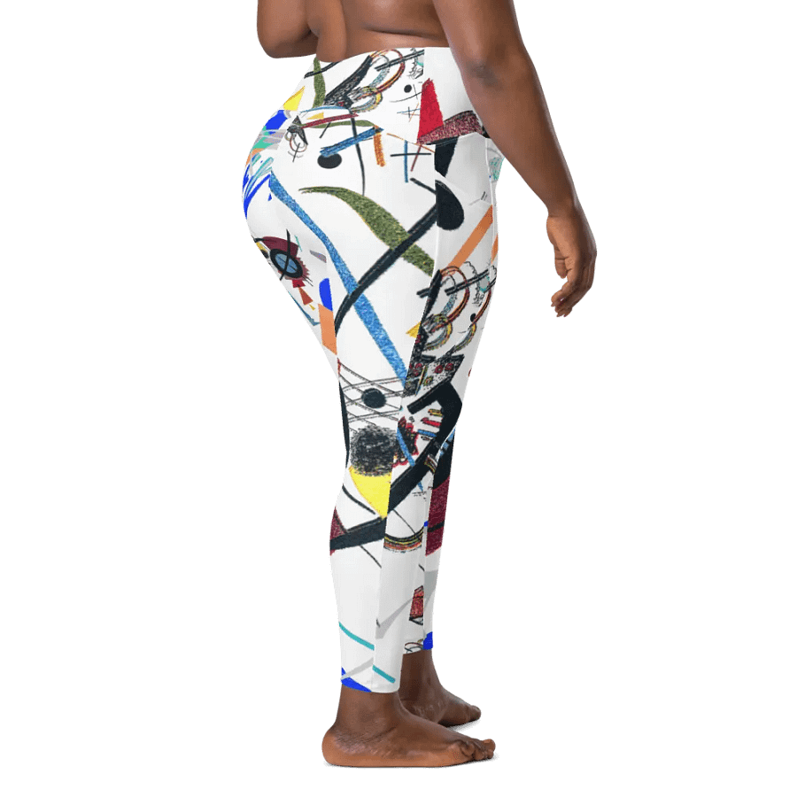 Abstract Lithographic Pattern Design Leggings with pockets - V1 product image (3)