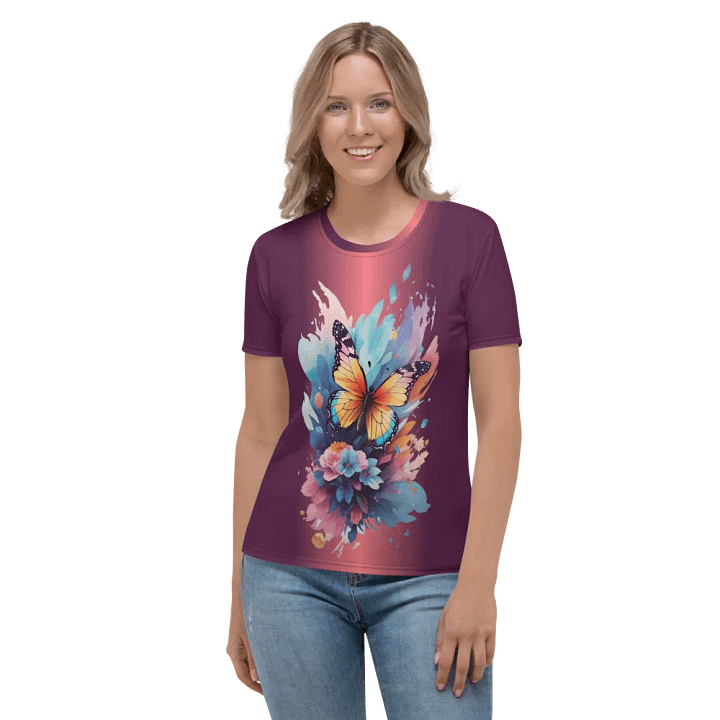 Floral Butterfly All Over Print T-shirt product image (2)