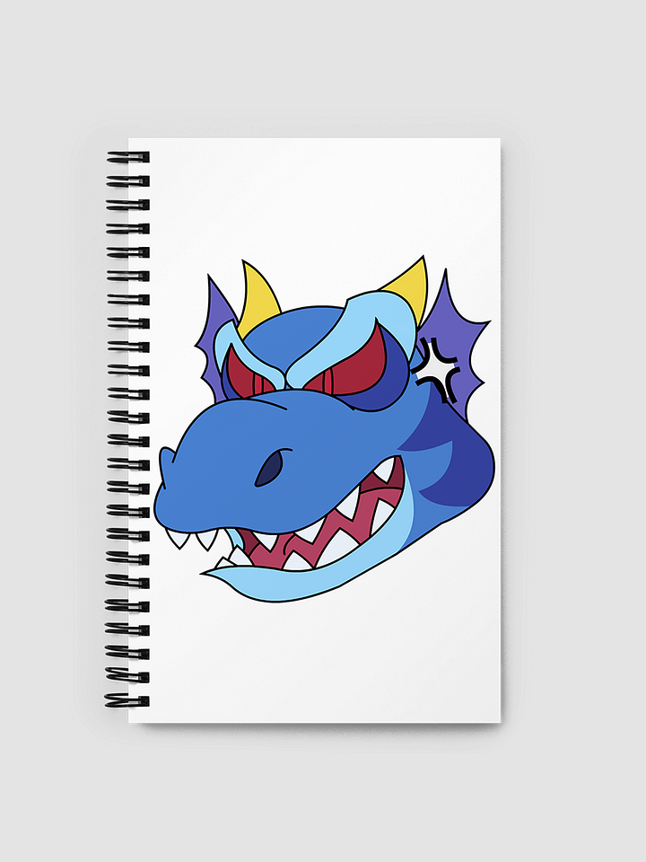 Angry Blue Dragon Spiral Notebook product image (1)