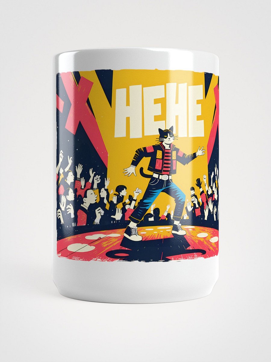 Cat Rockstar Glossy MUG | 'X HEHE X' product image (5)