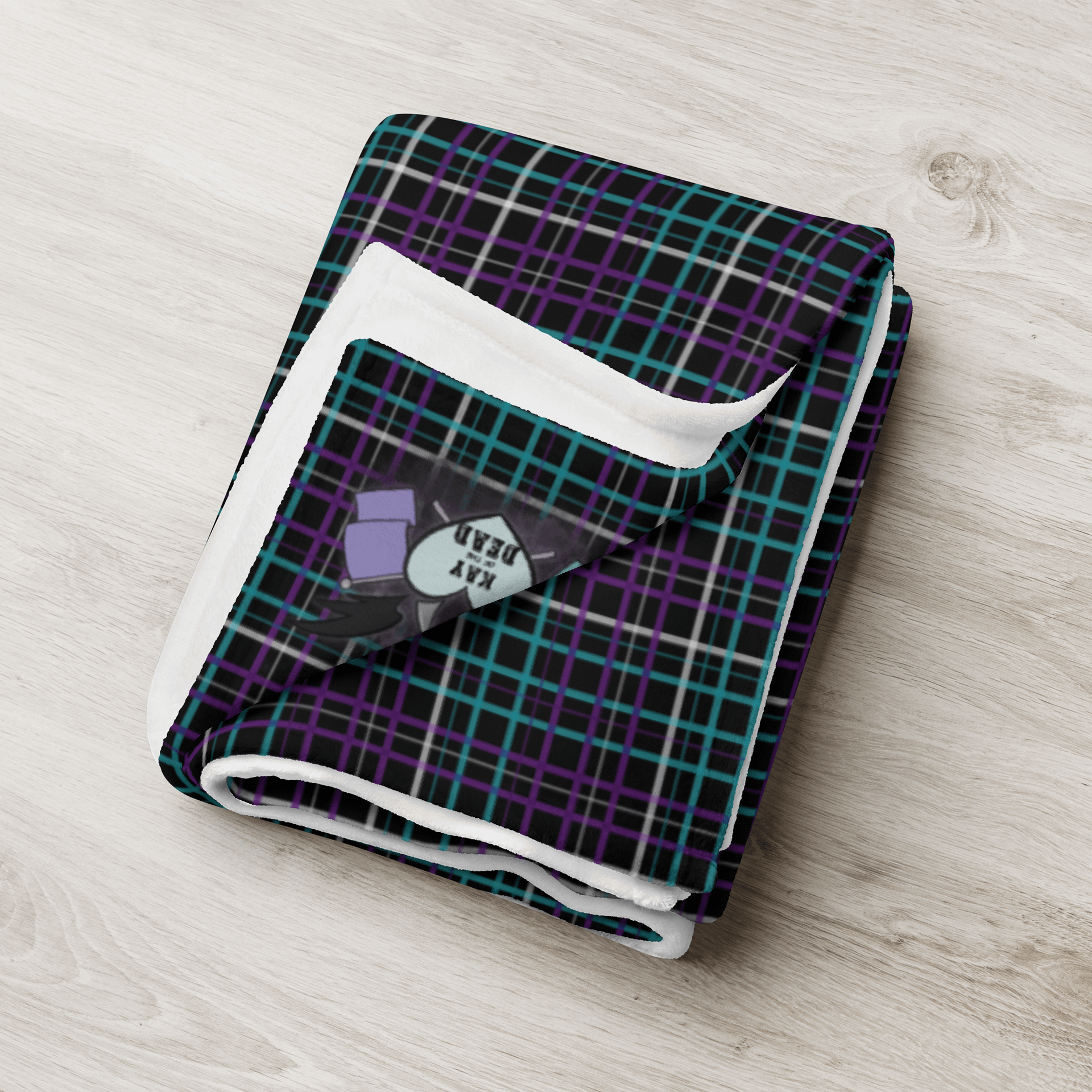 Black Plaid Throw Blanket product image (4)