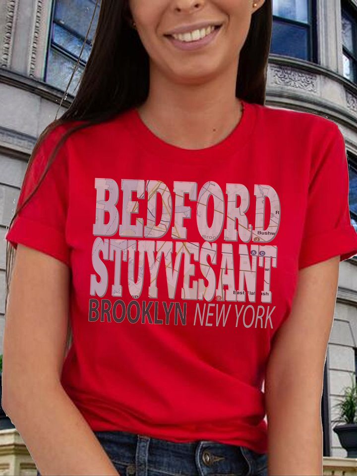 Fun Cool Bedford Stuyvesant Brooklyn New York with Subway Map T-Shirt product image (2)