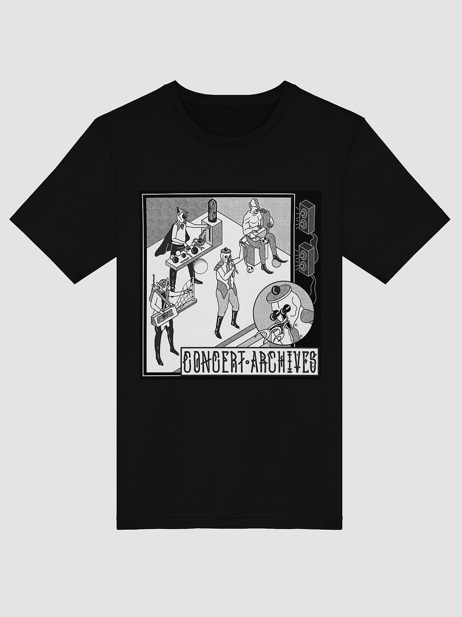 Psychedelic Alien Band Unisex T-Shirt (Logo on Back) product image (5)