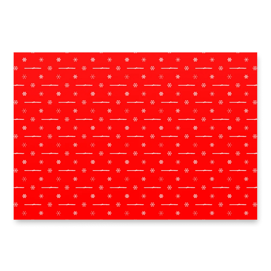 Flutes and Snowflakes - Alto - Red Gift Wrap Paper product image (4)