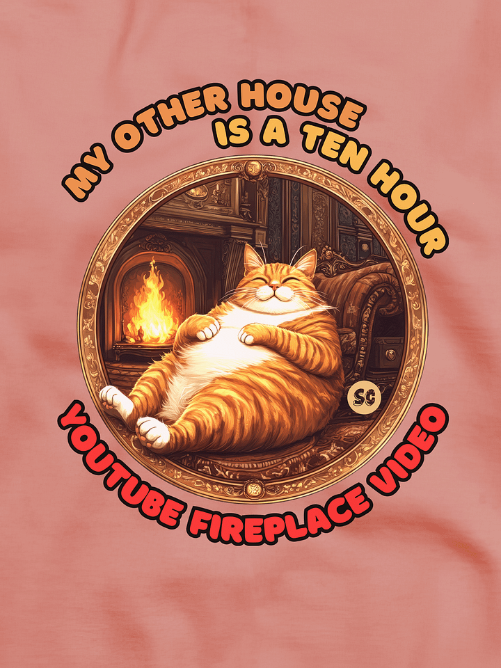 Cozy Cat - My Other House is a Ten Hour YouTube Fireplace Video | Sweatshirt product image (1)