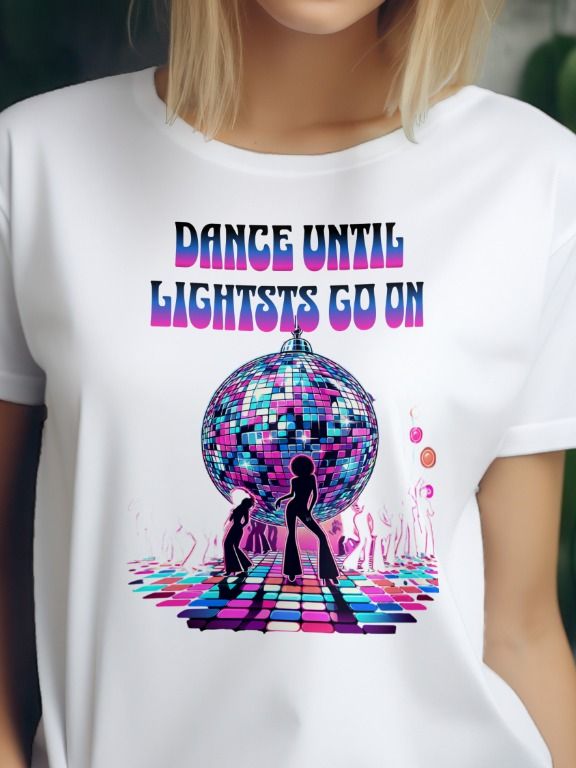 Mirrored Disco Ball T-Shirt Dance until lightsts go on product image (1)
