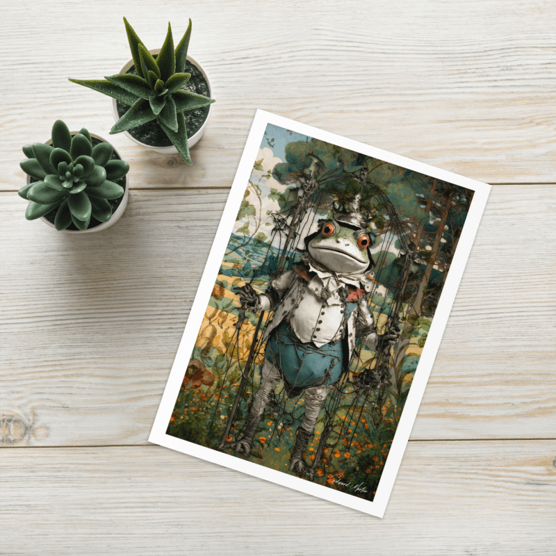Whimsical Victorian Frog Greeting Card product image (2)