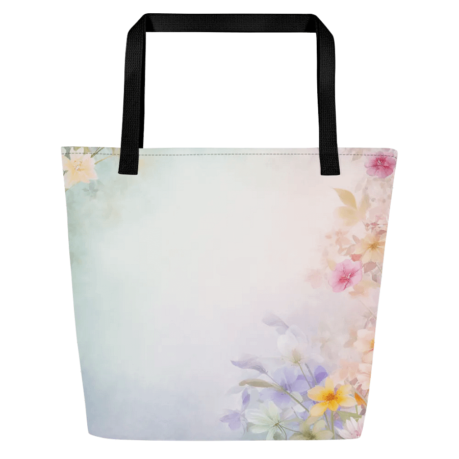 Blooms & Blush Pastel Polyester Tote Bag product image (2)