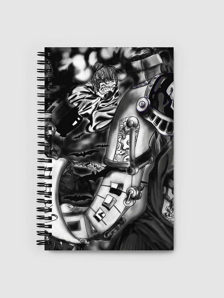 THE ASTRO Dark Edition Spiral notebook (Crazzie Train B&W) product image (1)