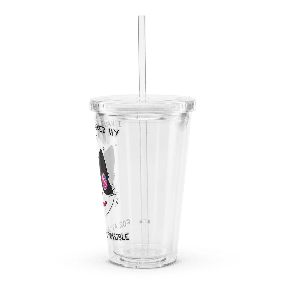 Rage Cat Clear Plastic Tumbler product image (4)