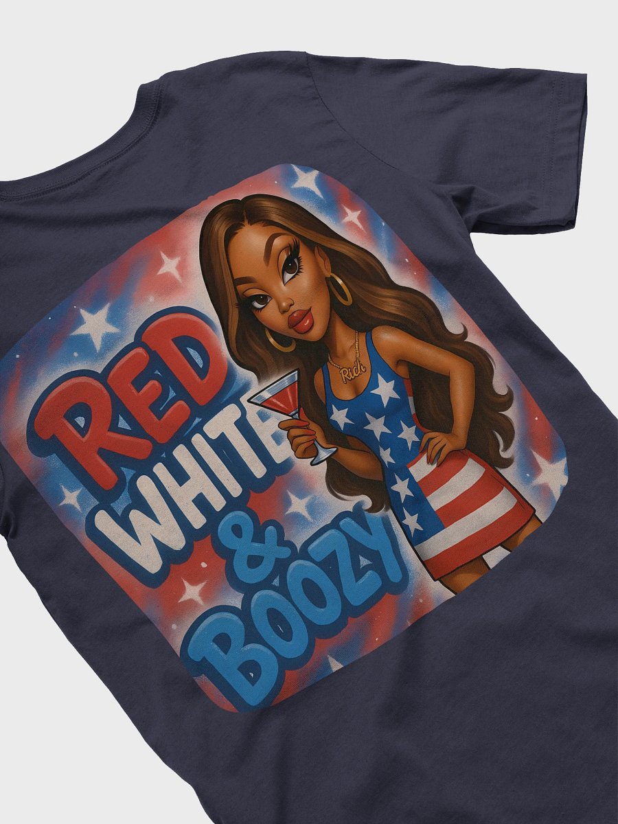 Patriotic Cocktail Party Tee Red White & Boozy product image (12)