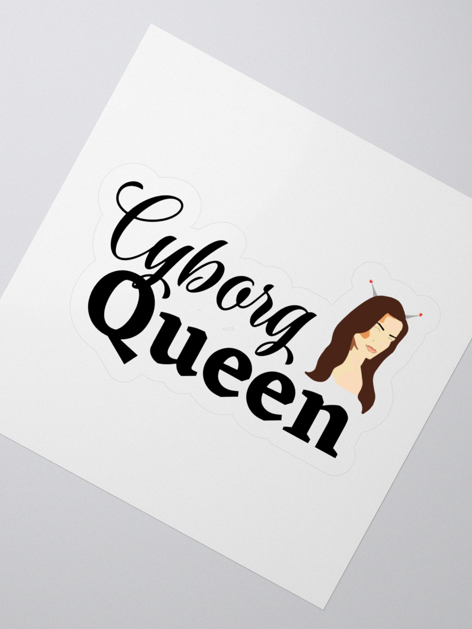 Cyborg Queen Kiss Cut Sticker product image (4)
