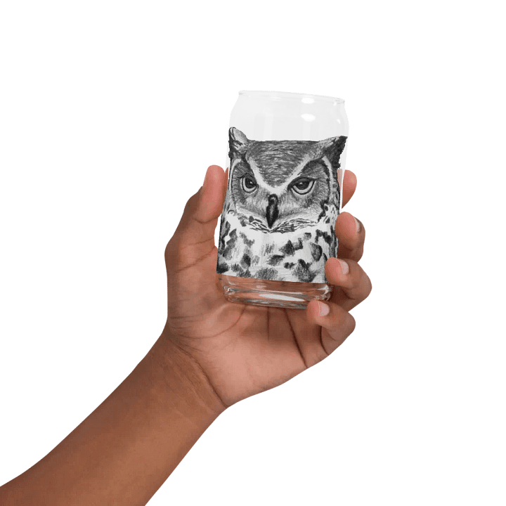 Owl Drawing Glass Can Cup product image (32)