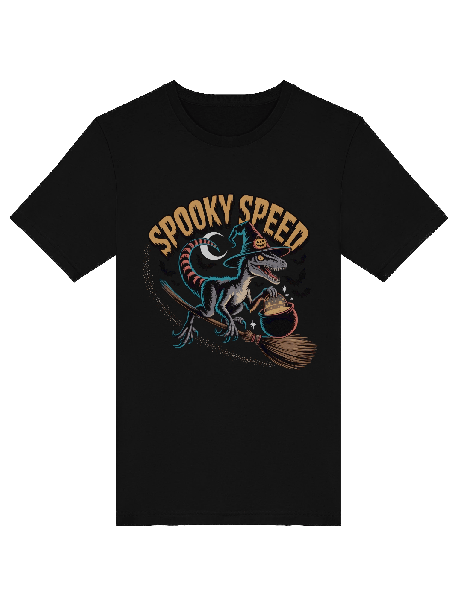 Spooky Speed Dino Witch T-Shirt product image (5)