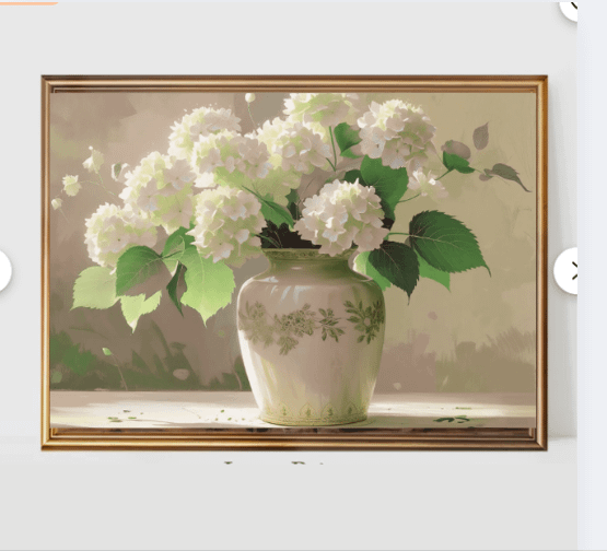 Hydrangeas in Vintage Vase Wall Art product image (3)