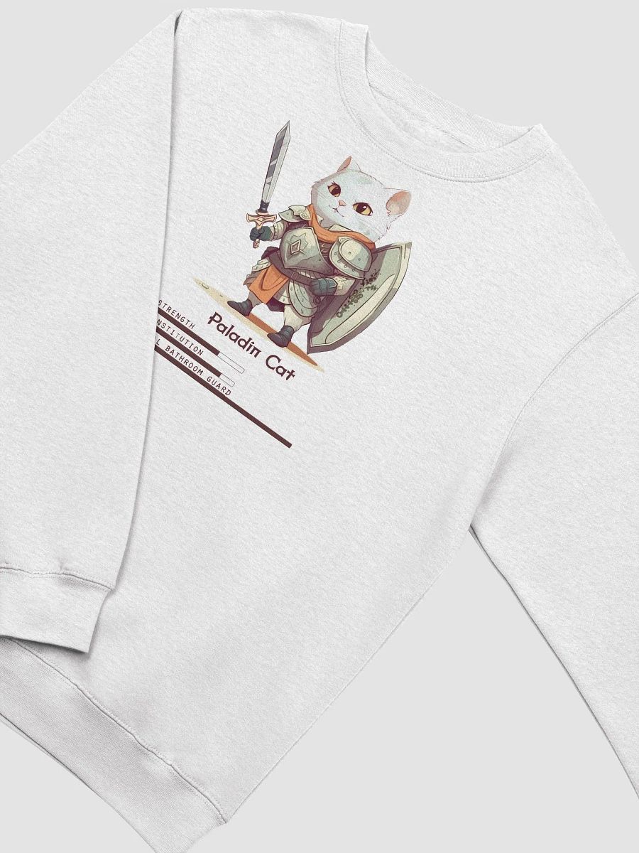 RPG Paladin Cat Unisex Crewneck Sweatshirt for gamers and cat lovers product image (3)