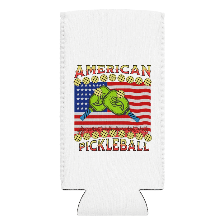 American Pickleball Patriotic Can Cooler product image (2)