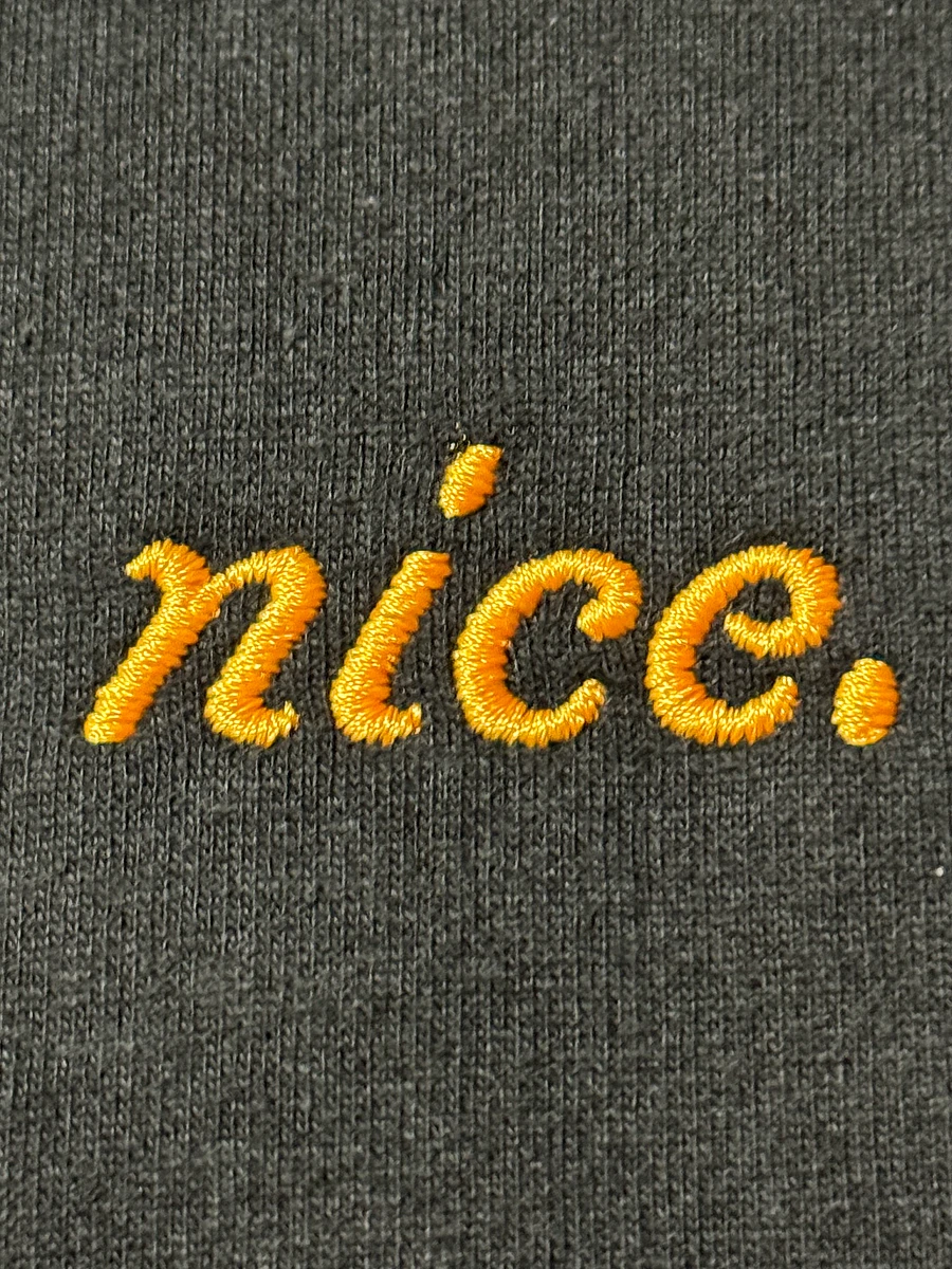 Gold Nice. Embroidered Hoodie (Black) product image (4)