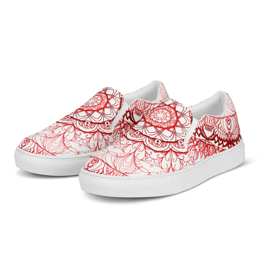 Radiant Red Mandala Slip-Ons product image (2)