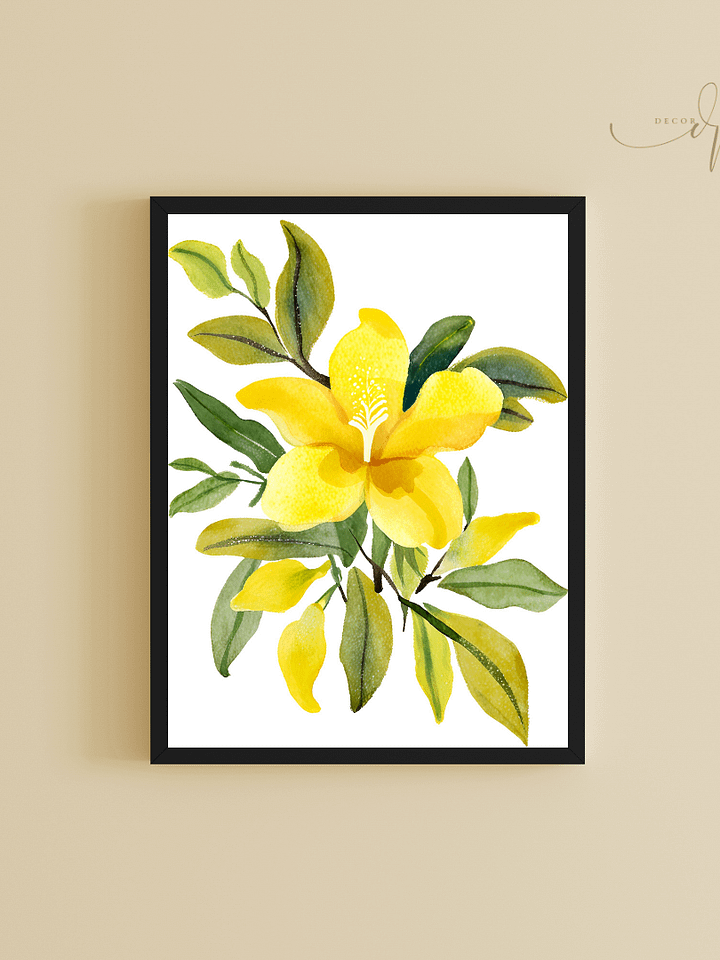 Watercolour Painting Printable Wall Art of ALLAMANDA product image (1)