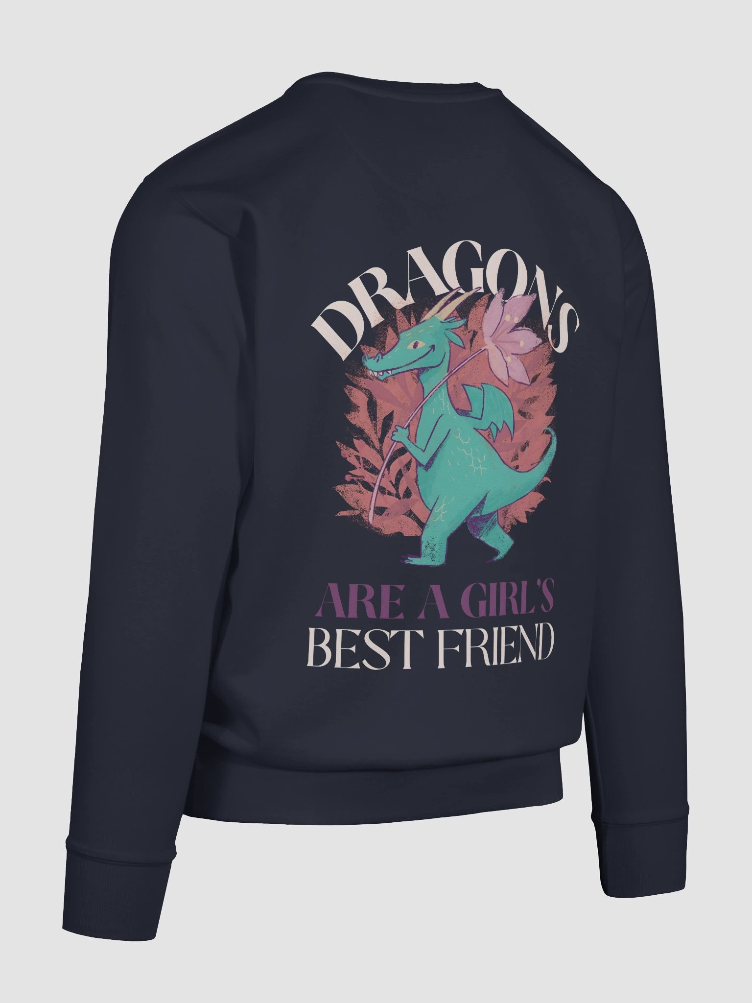 Dragons Are A Girl's Best Friend Dragon Girl Woman Friendship Sweater product image (10)