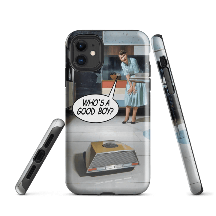 Retro Robot Vac iPhone Tough Case product image (1)