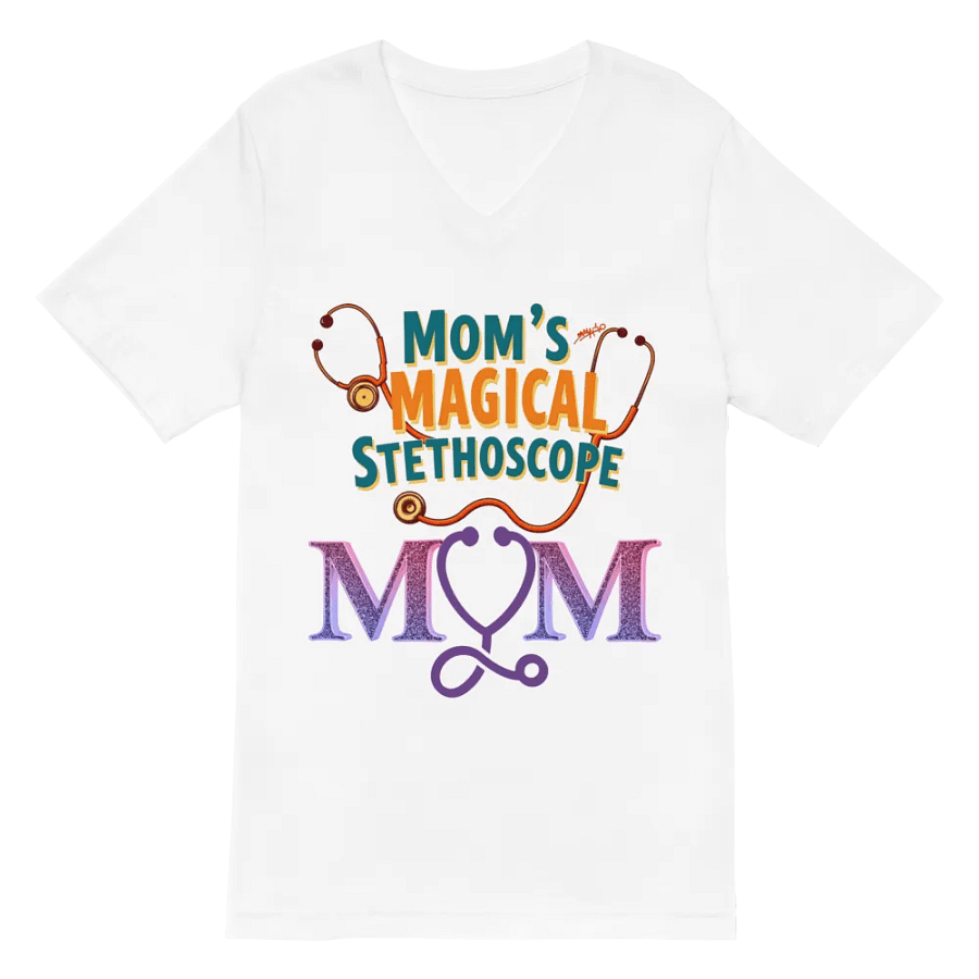 Mom's Magical Stethoscope V-Neck Tee product image (6)