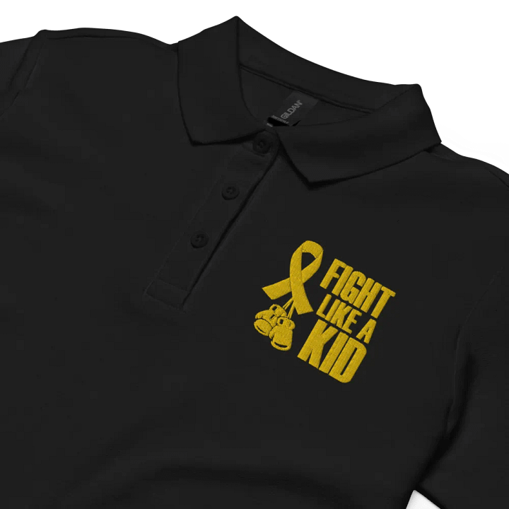 Fight Like A Kid Childhood cancer Awareness Women's Polo product image (2)