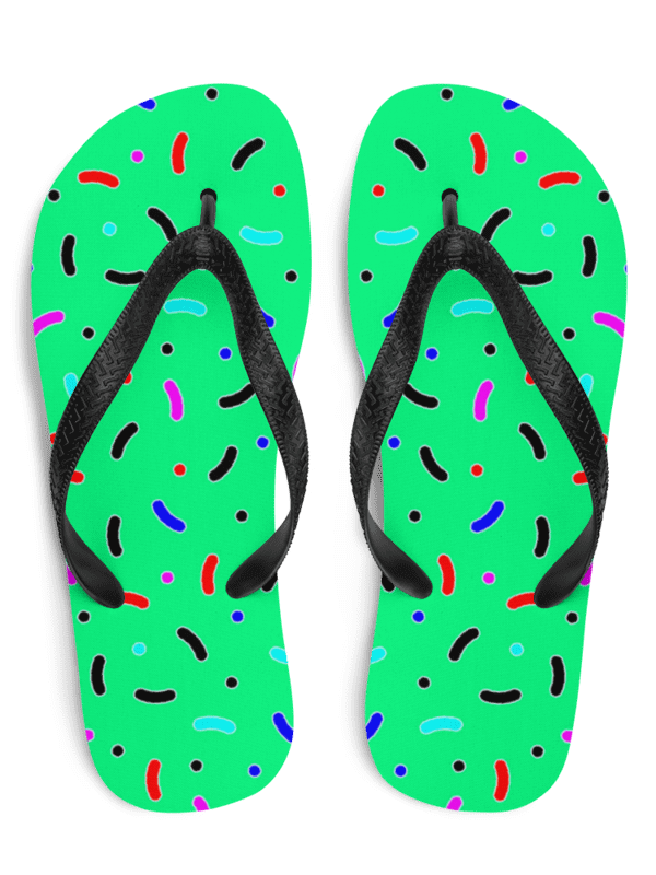 Green Sprinkles Flip Flops product image (1)
