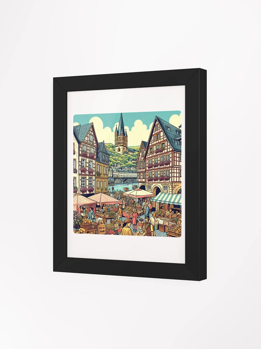 Quaint Marketplace Charm Poster | AI work Koblenz city product image (35)