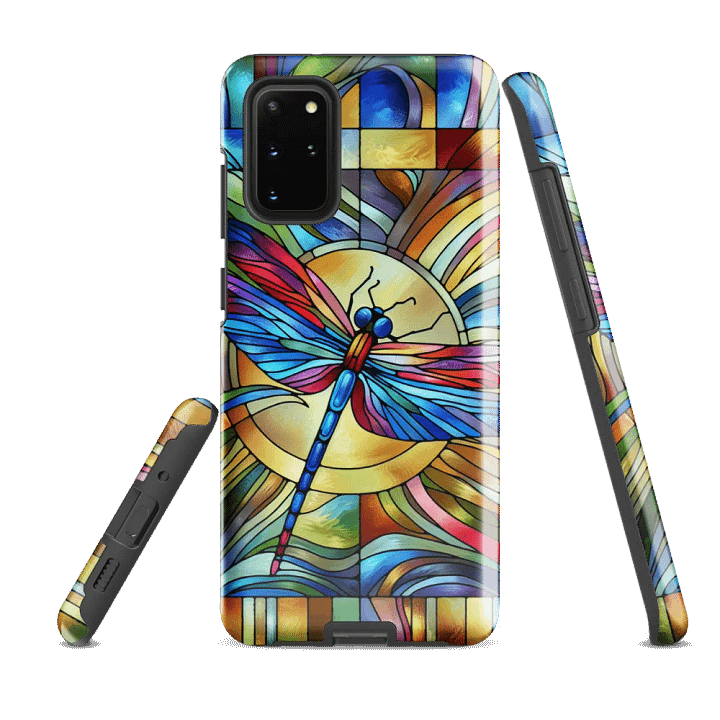 Tough Phone Case for Samsung® - Colorful Stained Glass Butterfly product image (2)