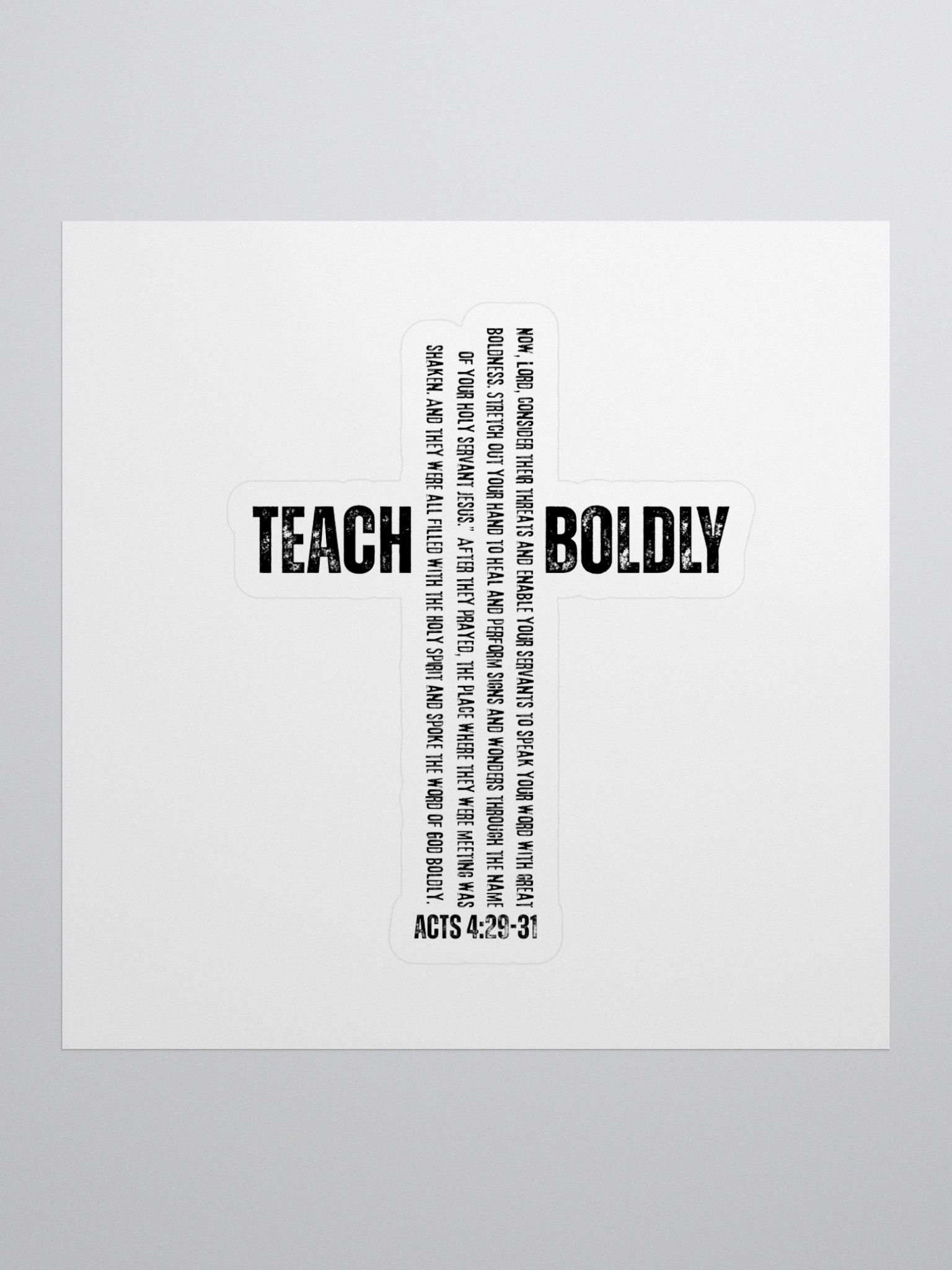 Teach Boldly Scripture Sticker product image (1)