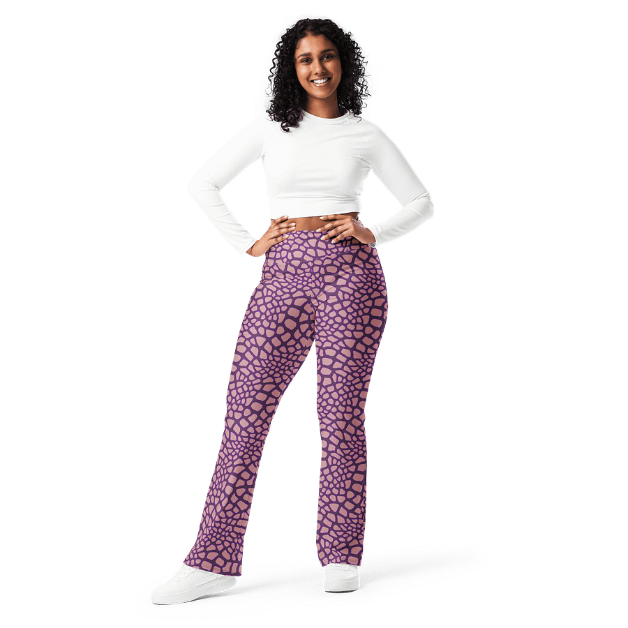 Purple Giraffe Flare Leggings product image (9)