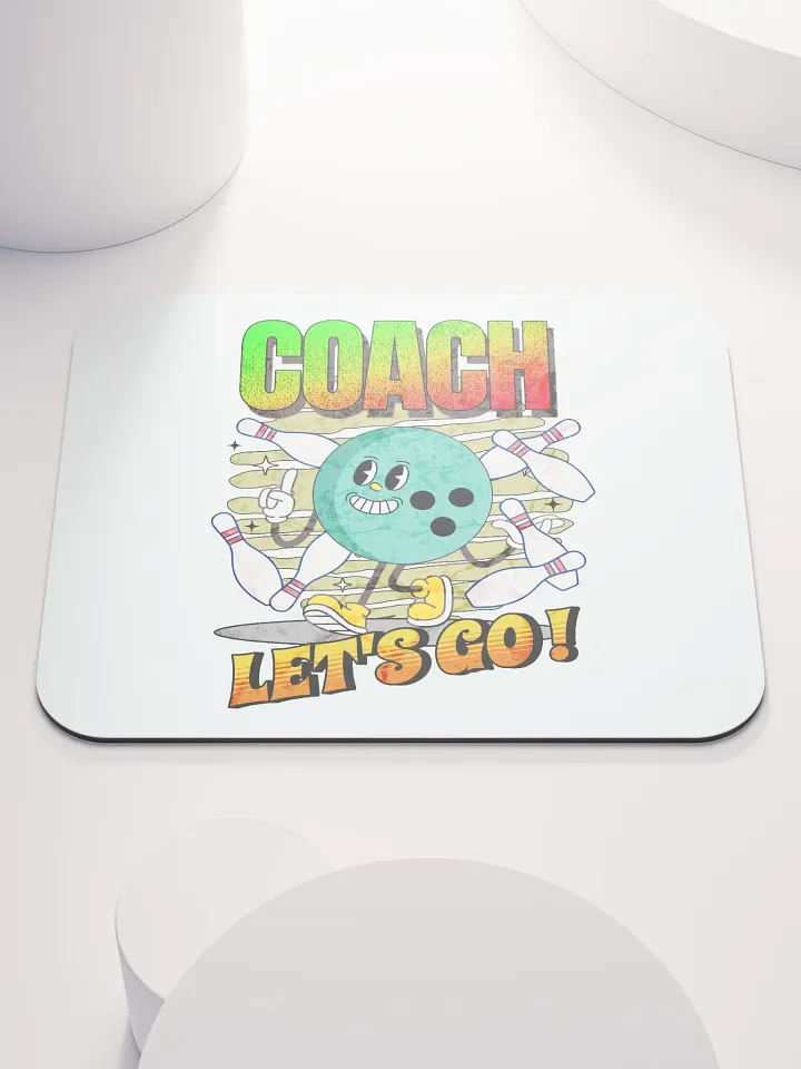 Retro Mascot Coach Bowling Enthusiastic Mouse Pad product image (1)
