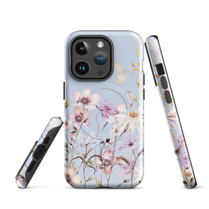 FLORAL GARDEN BLUE MagSafe® Tough Case for iPhone® product image (1)