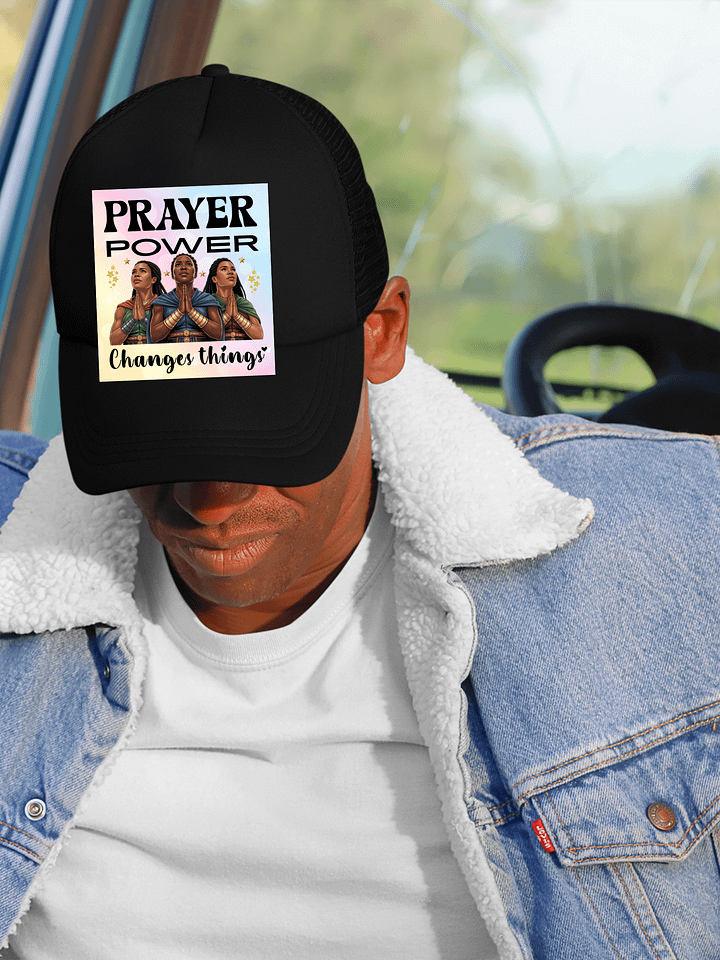 Prayer Power, Changes Things Christian Foam Tracker Hat. product image (1)