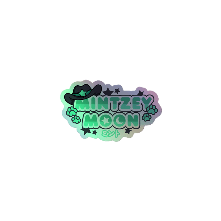 Mintzey Moon Cow Girl Logo Holo Sticker product image (1)