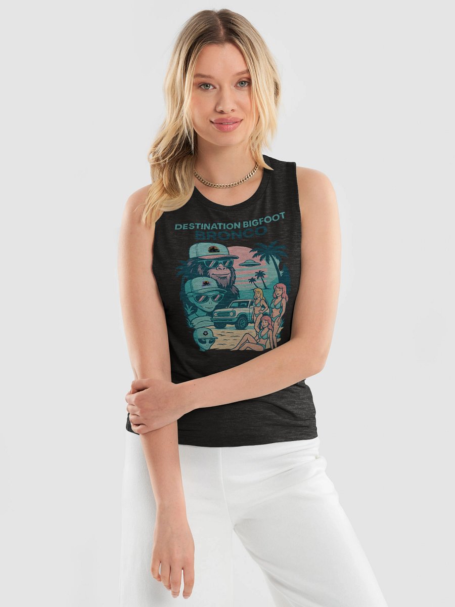 Destination Bigfoot Bronco Best Friends Flowy Women's Muscle Tank (Multiple Colors Available) product image (9)