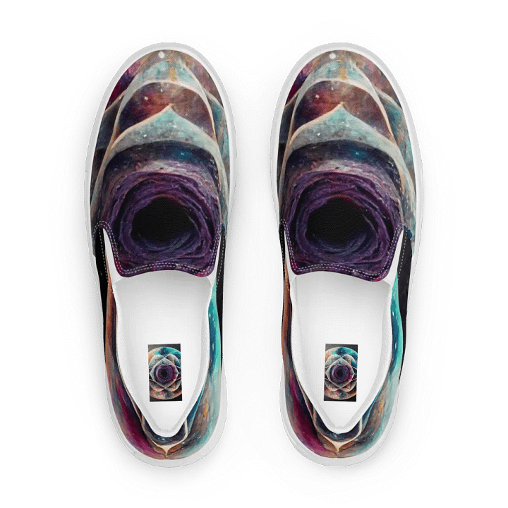Men's Spiraling Blossom Slip-On premium canvas shoes product image (1)