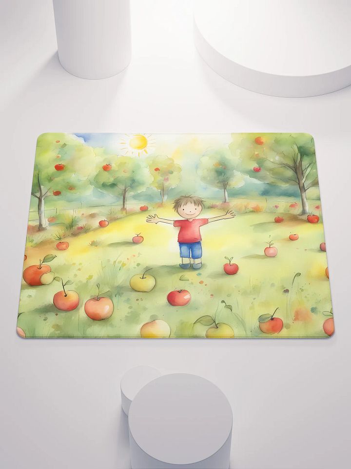 Happy Child in Apple Garden, Gaming Mouse Pad, 2 Sizes product image (1)
