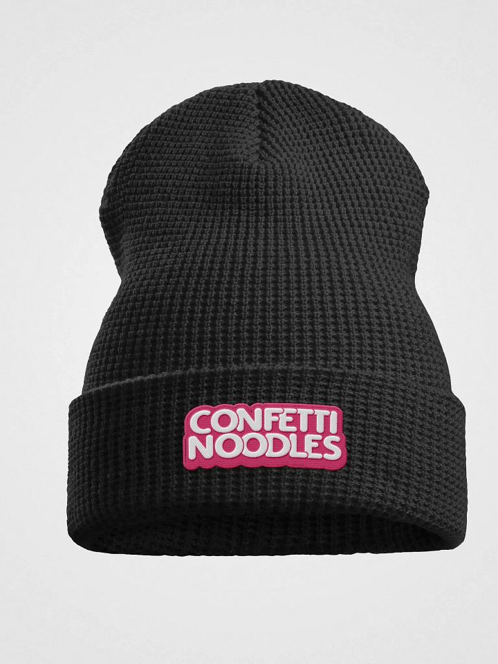 confettinoodles Words Logo Waffle Beanie product image (3)