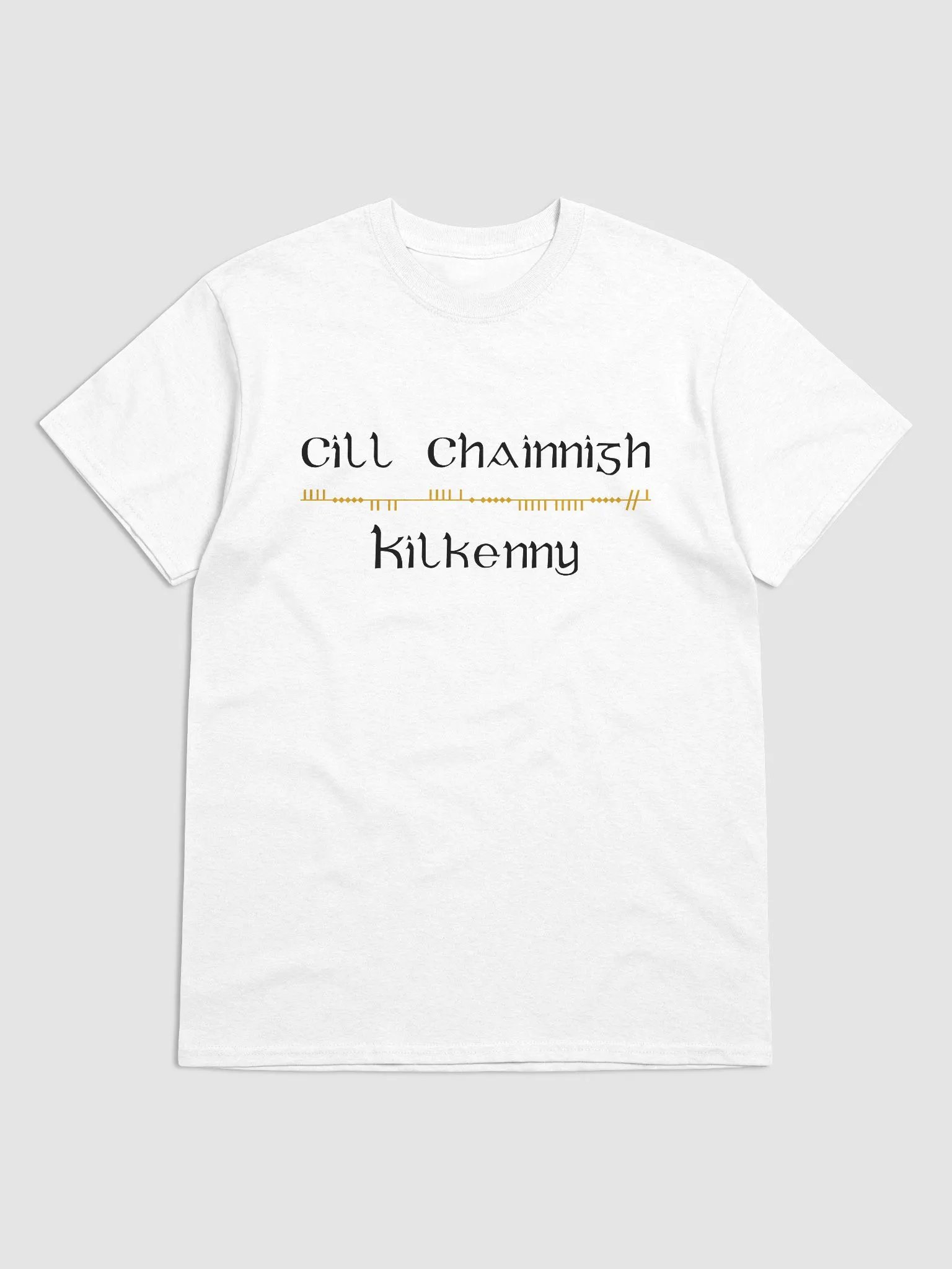 Kilkenny/Cill Chainnigh Scholastic style Ogham printed T-shirt product image (1)
