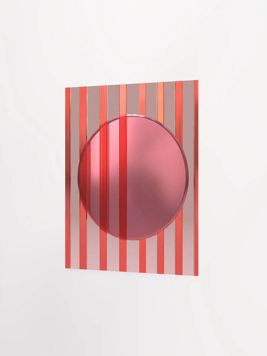 Minimalist 3D Digital Art | Pink Hues Lines Circle Background product image (38)