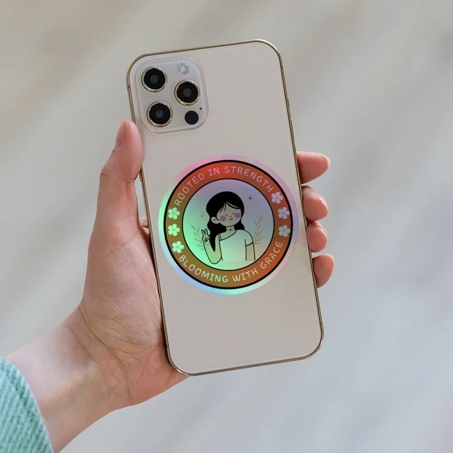 Rooted in Strength Holographic Sticker Sheet product image (8)