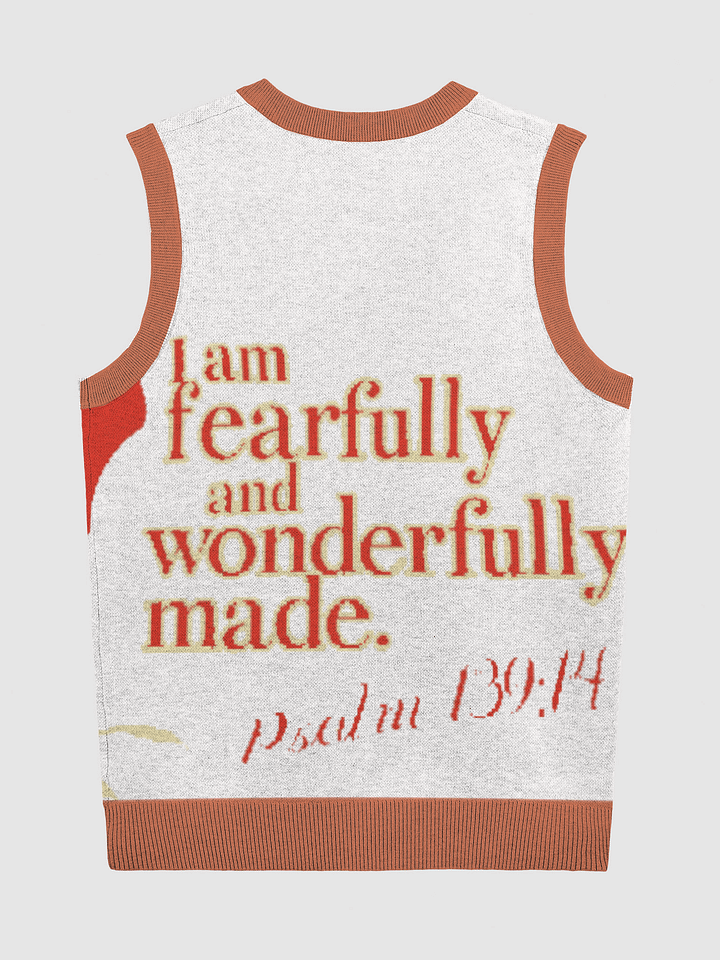 Fearfully and Wonderfully Made Knitted V-Neck Vest product image (8)