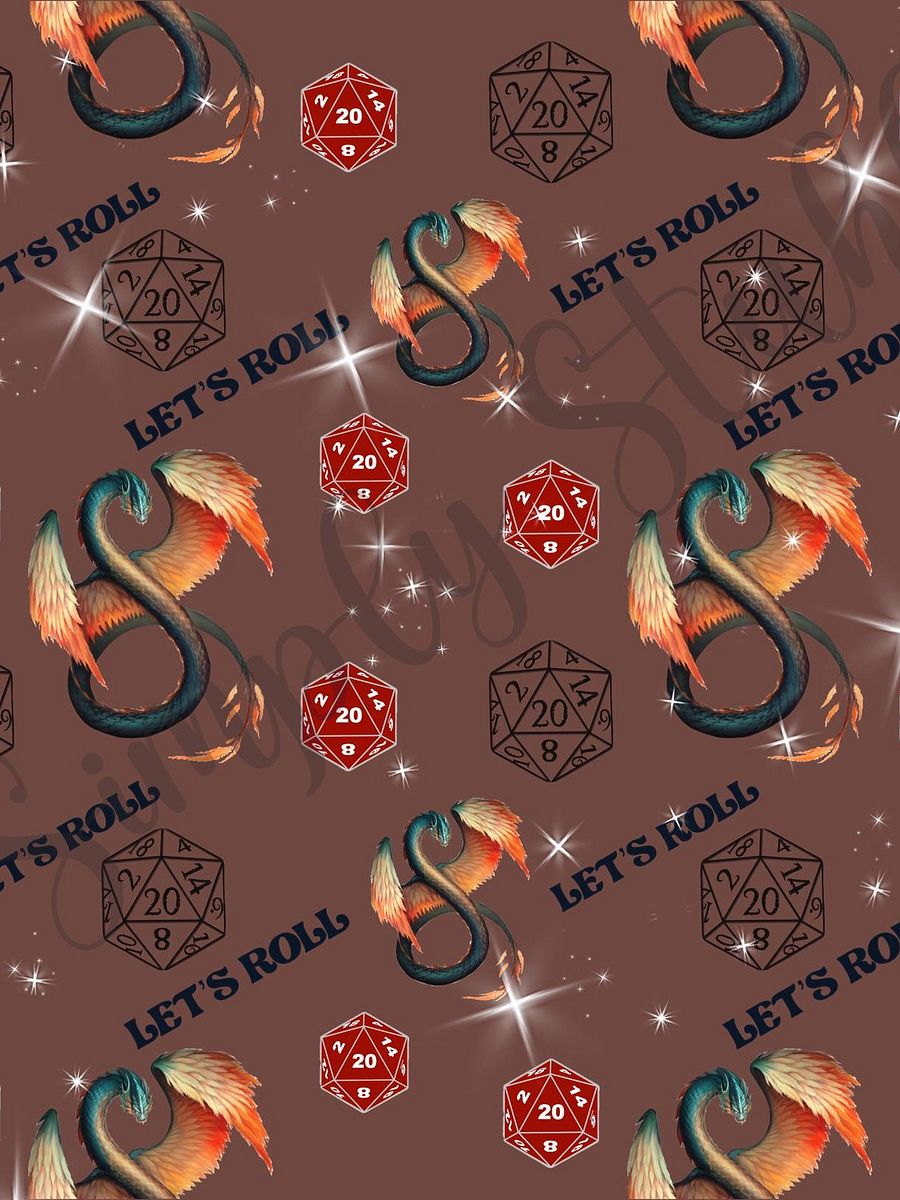 Dice and Dragons Seamless Pattern product image (1)