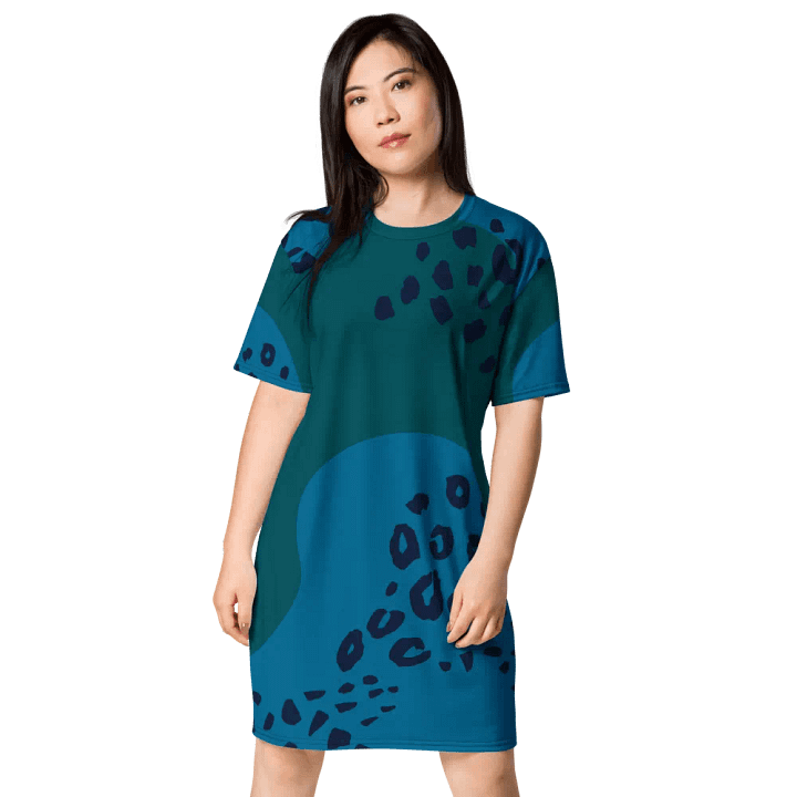 Leopard Waves T-Shirt Dress product image (1)