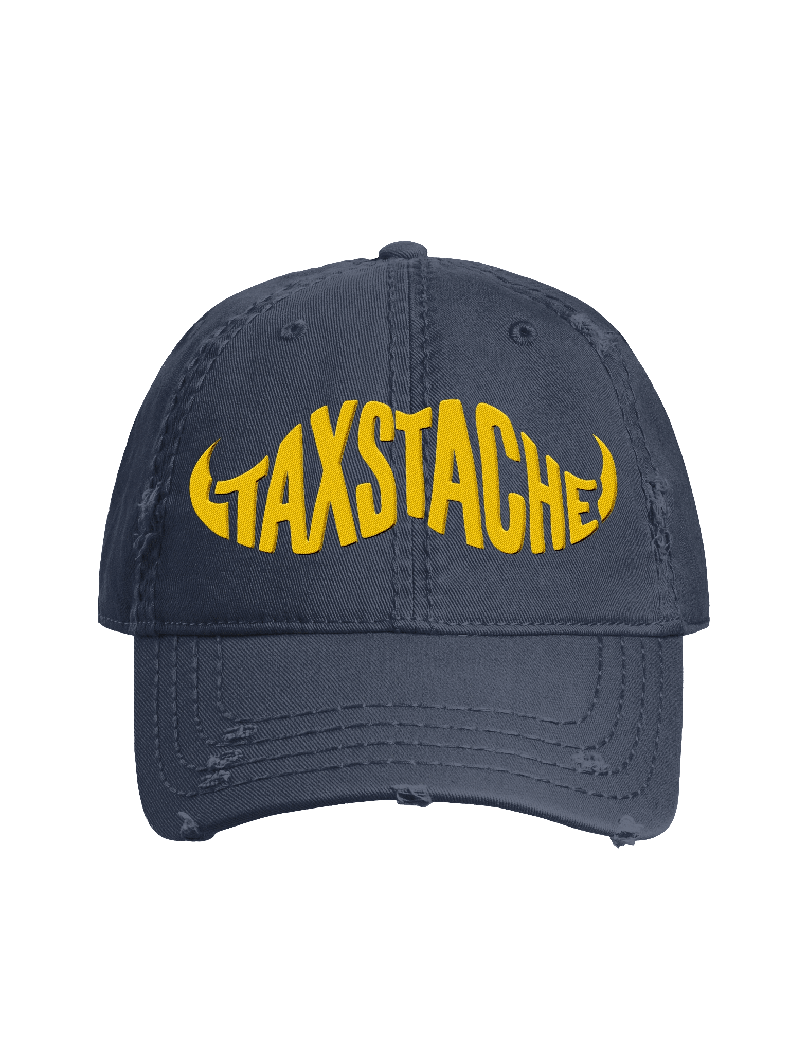 Moustache Silhouette Distressed Hat product image (2)