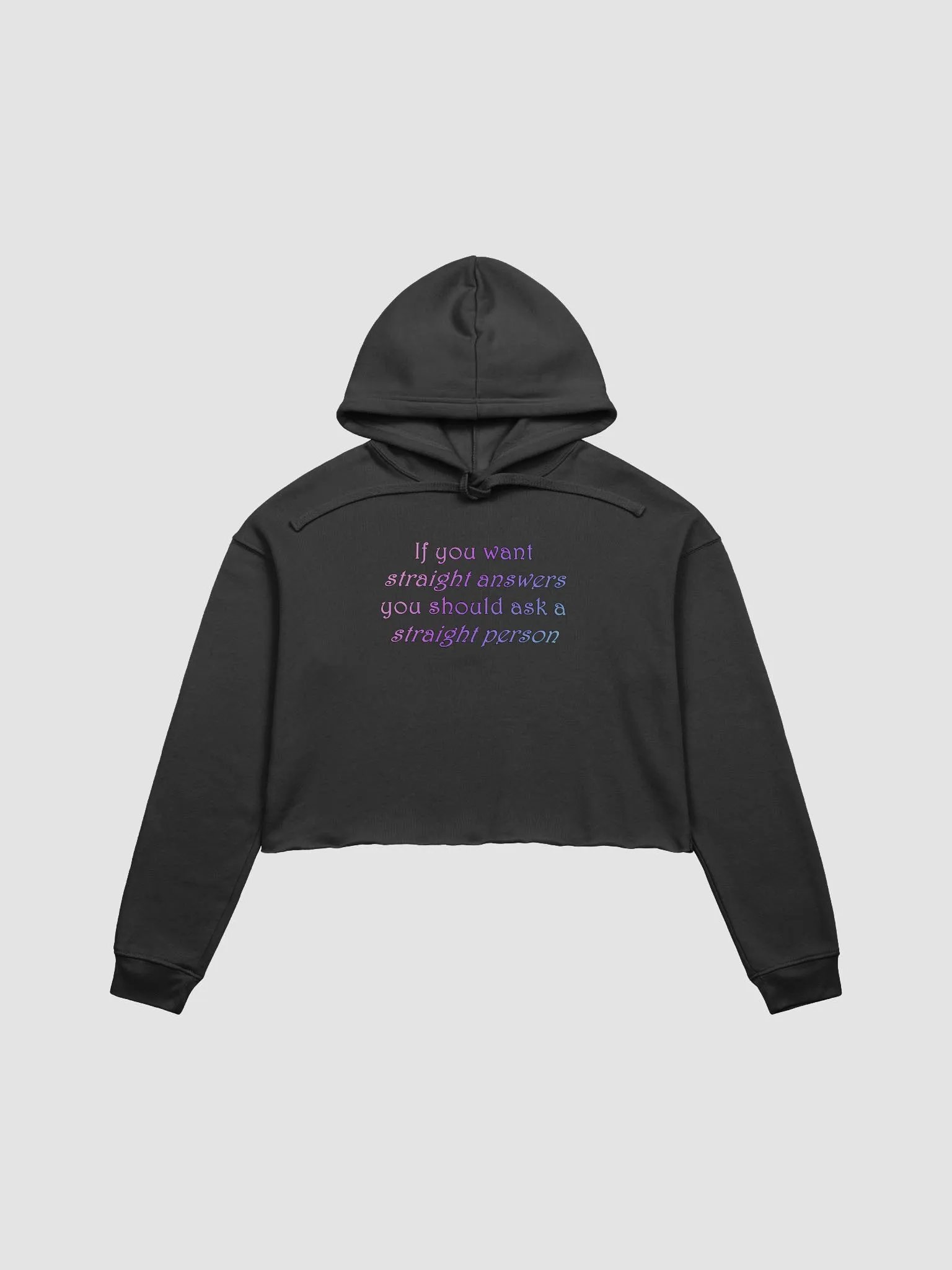 Straight Answers Crop Hoodie product image (1)