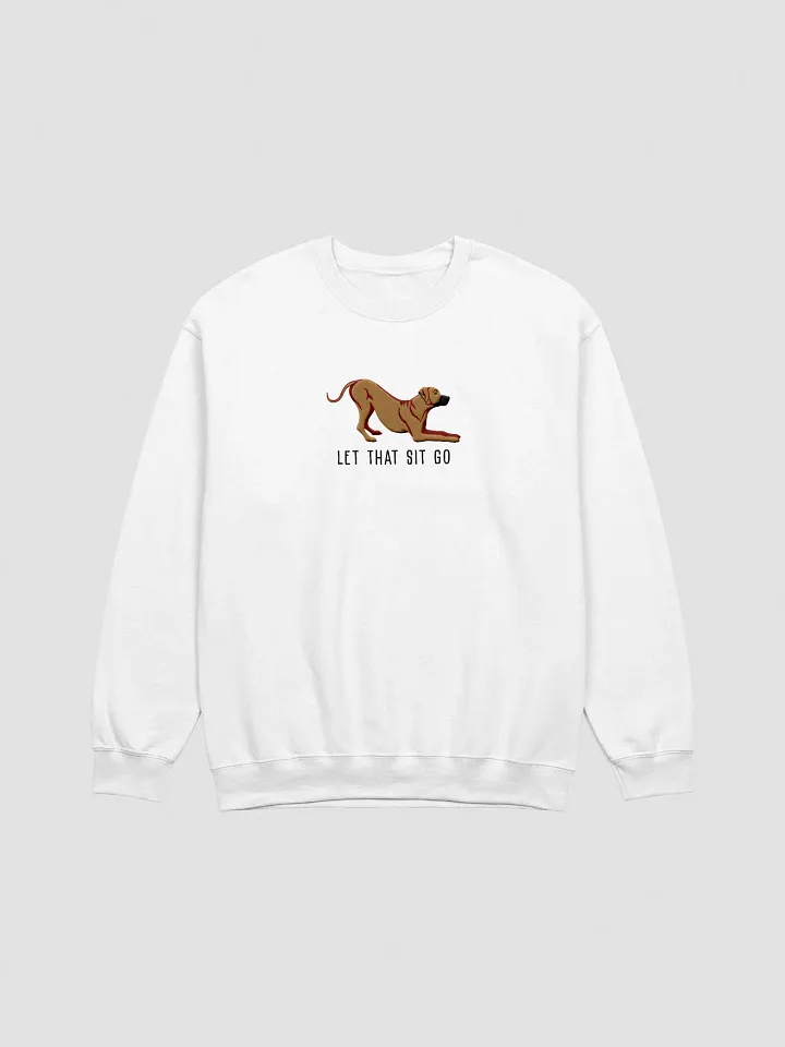 Let That Sit Go Sweatshirt (Embroidered) of a Rhodesian Ridgeback(Tan) product image (16)